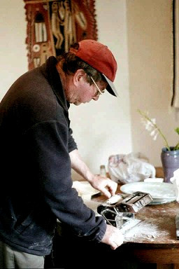 Robert making pasta