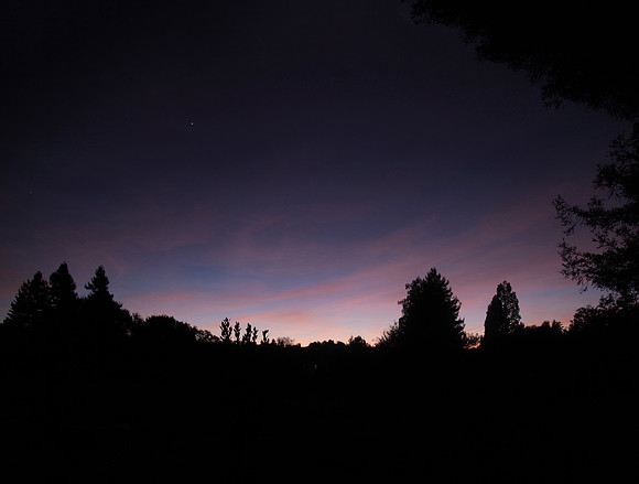 Sunset from the back.